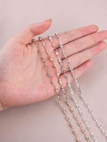 Dây chuyền hạt đồng tròn, dài 1m/2m, kiểu dáng thời trang, thích hợp để tự làm vòng tay, vòng cổ, phụ kiện quần áo, trang sức. - TT2213 - Xem 4