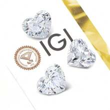 1pc 2-carat IGI Laboratory-grown | Artificial Faux Artificial Gemstone, Lab-created - En forma de corazón - Ver 5