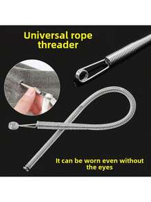 1 pieza Enhebrador de alta eficiencia, fácil y conveniente para enhebrar, adecuado para diversas actividades de costura, herramienta de costura doméstica, herramienta para enhebrar cuerdas, enhebrador de cuerda flexible, cinturón elástico multifuncional, herramienta auxiliar para tejer cuerdas, enhebrador de agujeros de resorte - Multicolor - Ver 10