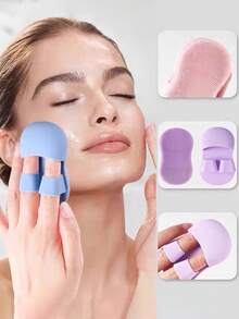 Silicone Nose Pore Cleansing Brush, Soft Hair Facial Cleansing Brush, Gentle Skin Care Finger Brush, Blackhead Makeup Brush
