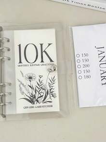 2.5K/5K/10K 12-Month Envelope Savings Challenge Binder, Large Capacity Photo Album, Financial Planning Notebook, Budget Planner - Clear - View 10