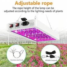 1500W Lámpara de cultivo para plantas de interior, luz LED de espectro completo para sembrar y sembrar vegetales.Lámpara de luz de cultivo de plantas 150LED para flores de plantas de interior de invernadero - Tipo de Enchufe B USA (110-127V) - Ver 6