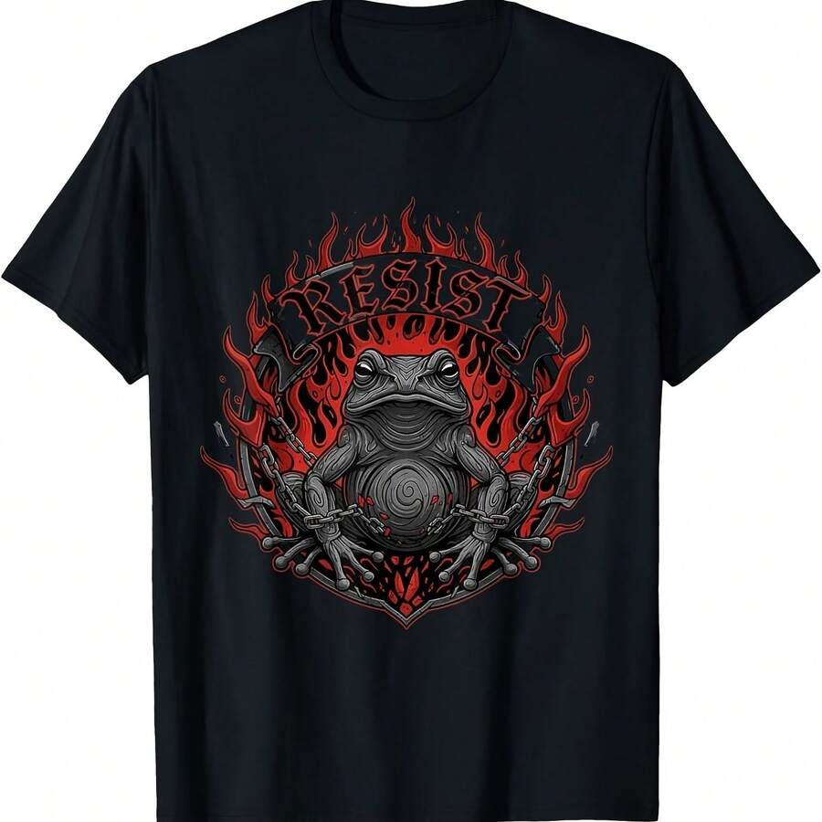 Camiseta Portland Frog Protest divertida Portland Frog Protest - Negro - Ver 1