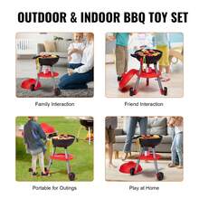 28 PCS BBQ Grill Playset, Kids Toys Kitchen Playset With Sound & Light, Little Chef Play, Interactive Grill Play Food Cooking Playset Barbecue Toy Grill For Toddlers Boys Girls 3-5 Birthday Gift - 彩色 - 查看 6