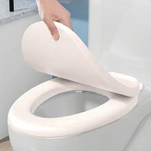 Soft Padded Toilet Seat Cover, Non-Slip Base, Fits All Toilets, Modern Sanitary Design, Noise-Reducing Soft Lid, Easy To Clean Seamless Surface, Durable Plastic Structure, Suitable For Home And Commercial Bathrooms.