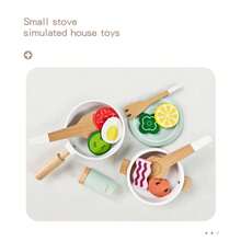 Danish Noble White Kitchen Toy Set, Children's Pretend Play Cooking Realistic Wooden Kitchenware, Birthday Gift For Boys And Girls - Multicolor - View 5