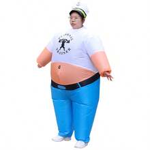 Hercules Inflatable Costume, Fitness Costume, Sailor Inflatable Costume, Unisex Adult - Multicolor - View 3