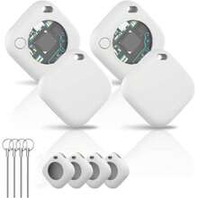 4 PCS Smart Tracker Compatible con Apple Find My (sólo iOS), con 4 Fundas Protectoras Incluidas, Mini Rastreador en Tiempo Real, Bluetooth Tracker para Llaves, Cartera, Equipaje, Mascotas,37057979 - Multicolor - Ver 1