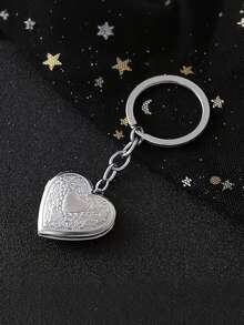 1pc Fairy Tale Inspired Handmade Heart Locket Keychains With Photo Frame Small Box Design Y2K Style Keyrings Romantic Valentine's Day Gift For Her Mother Daughter Friend For Anniversary Daily Use