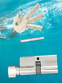 1 Set Cerradura de puerta de madera ajustable, Manija de puerta para el hogar universal, Cerradura de puerta de habitación interior, Perilla mecánica, Metal pulido, Sin necesidad de energía, Juego de manija de puerta moderna para decoración del hogar, Manija de puerta interior de moda con llave, Cerradura de antirrobo universal para puerta única - Multicolor - Ver 10