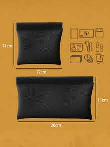 Self-Closing Genuine Cowhide Long Wallet Passport Driver's License Document Holder Earphone Data Cable Storage Cash Storage Bag Cosmetic Bag For Women Wallet Purse Wallet Mini Wallet Travel Essentials Travel Accessories