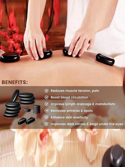 6 قطع حجر بركاني ساخن أساسي لعلاج SPA بالزيوت العطرية، أداة تدليك Gua Sha، أداة علاج بالحجارة الساخنة للظهر، أحجار تدليك ساخنة أساسية لعلاج التدليك، أحجار مشحونة بالطاقة، سخان أحجار التدليك الساخنة، أحجار بركانية ساخنة، أحجار زيوت عطرية أساسية ل- SPA، صخور تدليك ساخنة محمولة، أحجار تدليك الظهر البركانية والضغط الساخن، للاستخدام المنزلي أو المهني، تدفئة القدم، الاسترخاء، العلاج، الراحة