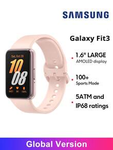 三星 Galaxy Fit3 配备 1.6 英寸大尺寸 AMOLED 显示屏，电池续航时间长达 13 天，可追踪睡眠和 100 多种锻炼模式，支持即时通知和媒体控制。 - 粉色 - 查看 1