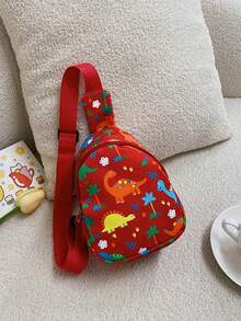 This Adorable Cartoon Unicorn Dinosaur Waist Bag/Chest Bag Features A Mini, Exquisite All-Over Random Pattern Print. It's Also A Great Coin Purse Organizer And Perfect For Everyday Outings Or As A Birthday Gift For Kids. - Waist Bag - View 7