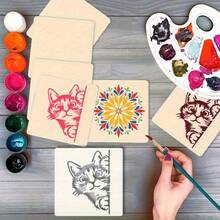 1pc Cute Cat Theme Reusable 6x6 Inch PET Polyethylene Terephthalate Template, Suitable For Furniture, Wall Decor And Home Decor Painting, Home Decor Template | Fun Design | Durable Template, Cat Decor - one-size - View 4