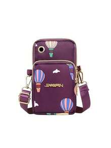 Mini Phone Pouch, Wristlet, Multi-Pocket Small Wallet Purse, Women's Wallet, Fashion Zipper Wallet, Women's Casual Clutch, Multi-Function Phone Bag, Wrist Strap Bag, Small Women's Crossbody Bag, Multi-Zipper Metal Decor Phone Shoulder Bag, Portable Handbag, Arm Pouch, Popular Linen Phone Bag - Multicolor - View 5