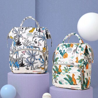 多功能妈妈包，时尚户外尿布包，印花女士背包，婴儿奶瓶保温铝箔袋
