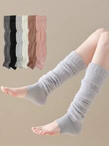 1/2/3/6 Đôi tất giữ ấm chân bằng lông cừu giả chồn cho nữ, chất liệu mềm mại, đa năng, thích hợp cho mùa thu/đông. - Nhiều màu - Xem 2