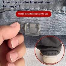 12pcs/6pcs/2pcs Invisible Pant Leg Clips, Shorten Pant Length, No Sewing Required, Rolled Edge Clips Prevent Pants From Dragging On The Ground