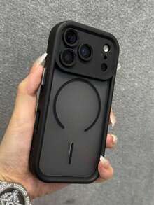 Carcasă de telefon semi-transparentă cu protecție magnetică pentru lentilă de cameră, cu încărcare wireless, compatibilă cu 17 Pro Max, 17 Pro, 17 Air, 17, 16, 15, 14, 13, 12, 11 Pro Max, carcasă spate Armor Plus