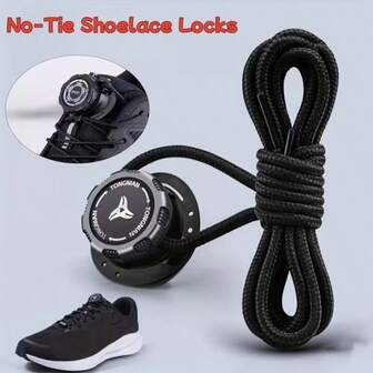 Thick Rope Twist Lock Shoelaces, No-Tie Automatic Shoelaces For Sneakers, Adjustable Shoelace Accessories