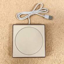 USB Desktop Heated Coaster, 55°C Constant Temperature Coaster, Coffee Cup Warmer, Silent Heating, Fits All Cup Types, Suitable For Glass, Ceramic, Plastic Cups, Cans, Stainless Steel Cups, Boxed Milk, Home And Office Use