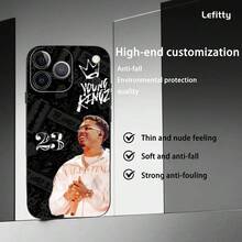 M-Myke TowerS Singer Phone Case Compatible With  17 16 15 14 13 12 11 Pro Max Plus Mini Black Frosted Soft Shell Funda, Cover Compatible With  17 Pro Case,  17 Pro Max Case,  17 Case,  16 Pro Case - z2 - 查看 2