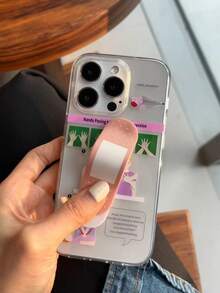 Funny & Cute Bandage Design, Sticky Pull-Out Stand, Practical Smartphone Accessory, Suitable For All Devices, Phone Stand Compatible With IPhone, Android Phones, Birthday Gift, Gift For Family And Friends, Pull-Out Phone Stand - Multicolor - View 3