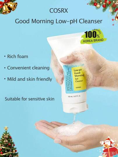 COSRX 150ml/5.07 Fl Oz Low PH Cleansing Gel, Low Foam Gentle Cleanser, Daily Face Wash, First Step Of Skincare, Korean Cosmetics