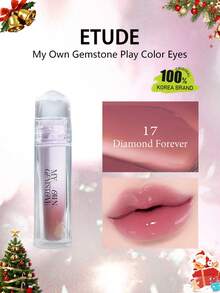 ETUDE My Own Gemstone Over Glowy Tint 17 D.F，保湿光泽妆效，轻盈不粘腻，闪耀光泽，唇部高光，3D 光泽效果，日常妆容，韩国化妆品，3克/0.106液盎司。 - #17 D.F - 查看 1