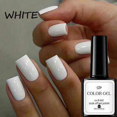 1 Bottle Y2K White Gel Nail Polish, UV/LED Removable Nail Gel, Suitable For DIY Manicure Salon And Home Manicure, Holiday Gift, French Manicure, Valentine's Day And Wedding Manicure, Manicure DIY Salon Gift, Nail Art Supplies
