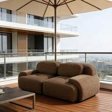 Sofas & Couches - Brown + Corduroy + 2 Seat - View 1