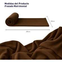 Bluelander Matrimonial, Franela de Calidad, Frazada Cómoda y Calientita Tejido Suave y Cálido, Manta de 100% Poliéster Ultrasuave, Calidad Premium (1, Café, Matrimonial)(default) - Multicolor - Ver 4