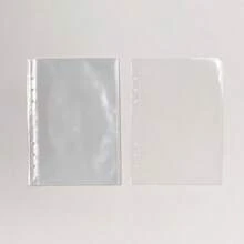 Portada con cremallera y páginas de recambio para carpeta de 6 anillas A5 - transparente - Ver 2