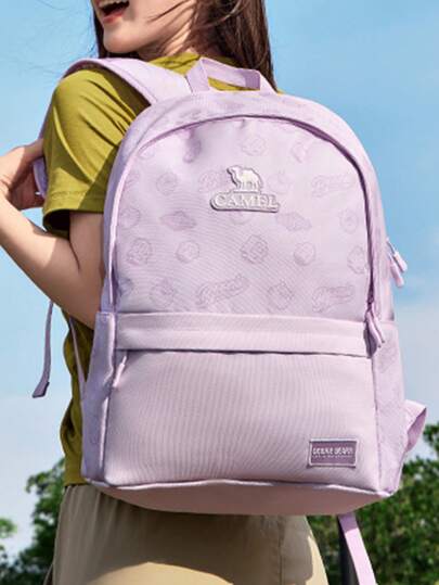 CAMEL CROWN 户外徒步背包，单肩包，大容量便携式露营远足背包，男女通用，防水耐磨书包