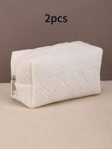 1/2/4pcs Portable Zipper Cosmetic Bag, Makeup Brush Holder, Travel Toiletry Bag, Multiple Colors And Styles Available, Multifunctional Large Capacity Makeup Pouch. Suitable For School And Office Use, Minimalist And Cute. Great Gift For Back To School, Valentine's Day, Birthday, Chinese New Year And Other Holidays, Also A Perfect Study Gift For Friends. - Multicolor - View 26