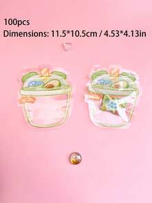 50/100个可爱卡通拉链袋 - 独特的密封设计，适合存放零食、糖果、礼品和珠宝。多种形状和可爱的卡通图案可供选择。彩色塑料袋，派对礼品和创意包装。可爱的糖果礼品袋，可重复密封的零食和糖果袋。 - 彩色 - 查看 18