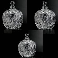 3pcs Crystal Embossed Food Storage Jars With Lids - Rust-Proof, Dust-Proof, Airtight Kitchen Containers For Candy, Spices, Snacks - Perfect Decorative Tableware For Home And Restaurant - Multicolor - View 6