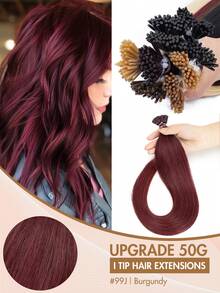 12-22 Inch Remy Human Hair I-Tip Extensions, Easy To Style, Cold Fusion, Pre-Bonded, Real Hair, Long-Lasting, Soft & Natural, Portable For Travel & Daily Styling - Multicolor - View 26
