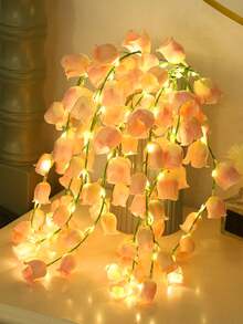 1个 1/6/10 铃兰花形发光装饰灯串花瓶装饰灯串氛围灯浪漫礼物 - 黃光 - 查看 1