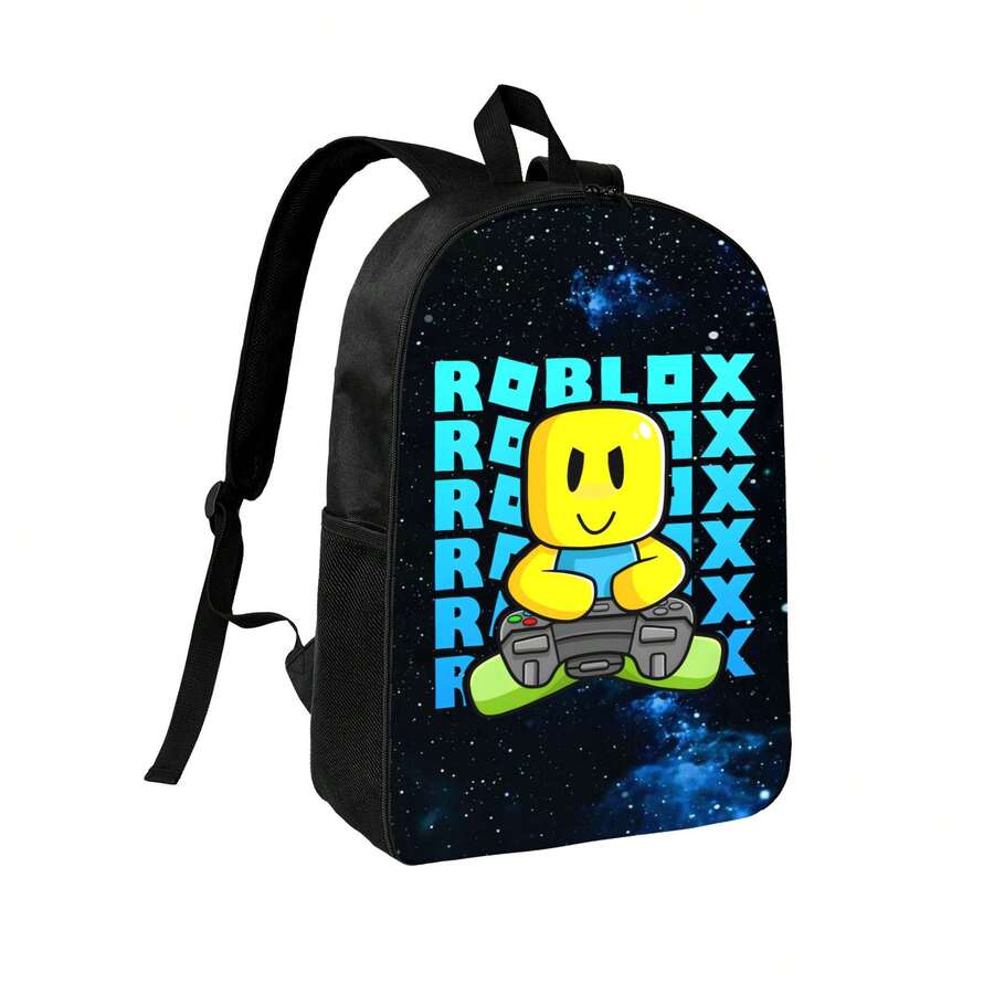 Ro Loxs Gamer Cute Fanart Backpack Large Capacity Lightweight School Bookbag Suitable For Daily Or Travel, Ideal Holiday Gift - màu đen - Xem 1