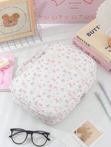 1件装大号花卉图案圣经保护套，时尚书籍保护套，宽敞便携防尘圣经包，带提手绗缝圣经手提袋，宽敞防尘书套，花卉圣经收纳袋，带拉链口袋和提手的绗缝袋，书籍保护套，家居收纳袋，带拉链口袋和提手，圣经学习用品，教师礼物，返校礼物，可爱女孩生日礼物 - 彩色 - 查看 13