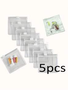 药品收纳袋，5/10/20个装可重复使用药品收纳袋，拉链药品袋套装，诱饵袋珠宝收纳袋自封式药品收纳装置及旅行配件 - 彩色 - 查看 11