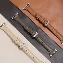 Leather Slim Strap Compatible With Apple Watch Band 49mm 44mm 40mm 41mm 45mm 38mm 42mm 49mm 44 45 Series 11 10 9 8 7 SE 6 5 4 3 2 1 Ultra 3 2 Women Bracelet - Multicolor - View 12