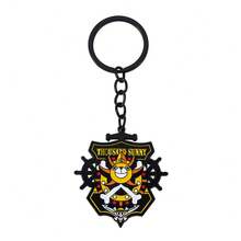 1 móc khóa kim loại hình áp phích truy nã One Piece, phụ kiện trang trí túi xách Kawaii thời trang và tinh tế, móc khóa xe hơi. - Nhiều màu - Xem 16