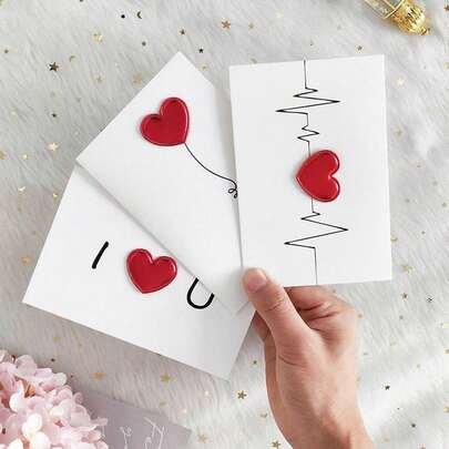 1 Set Love Postcards, Valentine's Day Gift Cards, Wedding Invitations, Anniversary Greeting Cards, Handmade Couple's Valentine's Day Gifts
