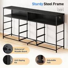 55W TV Stand 9 Drawers Dresser With Open Storage Shelves, Dresser For 55,60 Inch TV With Power Outlets And LED Lights, Fabric Dressers Drawers For Bedroom, Living Room - 查看 7