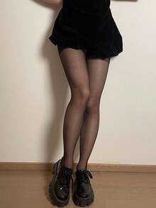 1/2/3双装女士透明连裤袜，超薄长筒袜，高腰塑形紧身裤，一次性透明丝袜，腿部塑形装饰袜，日常穿着