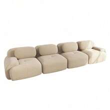 Sofas & Couches - Beige + Corduroy + 4 Seat - View 6