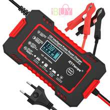 Cargador De Baterias Intelligente Para Auto, Moto 110V, Para AutomóVil Y Motocicleta, Cargador De BateríAs De ReparacióN Por Pulsos, Pantalla Digital LED Intelligente, Cargador De Coche Inteligente, BateríA De Coche, Mantenedor De BateríA, Cargador De BateríA De Plomo-áCido Con Pantalla LED,  Cargador De BateríA Intelligente, Para BateríAs De Plomo-áCido,Para AutomóViles, Camiones Y Motocicletas (Rojo, Amarillo, Azul, Verde) - Rojo - Ver 10